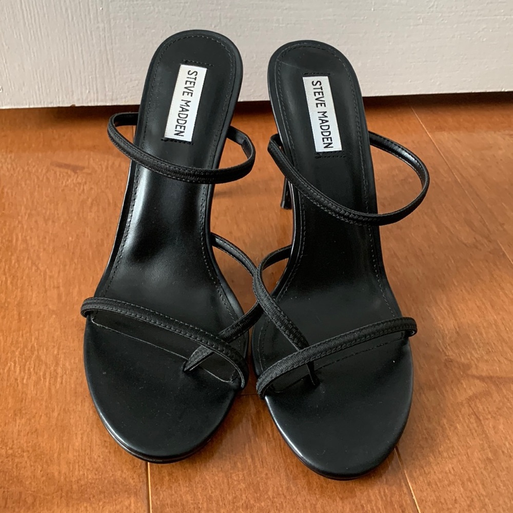 Steve Madden Bellezza Black Strappy Heels
